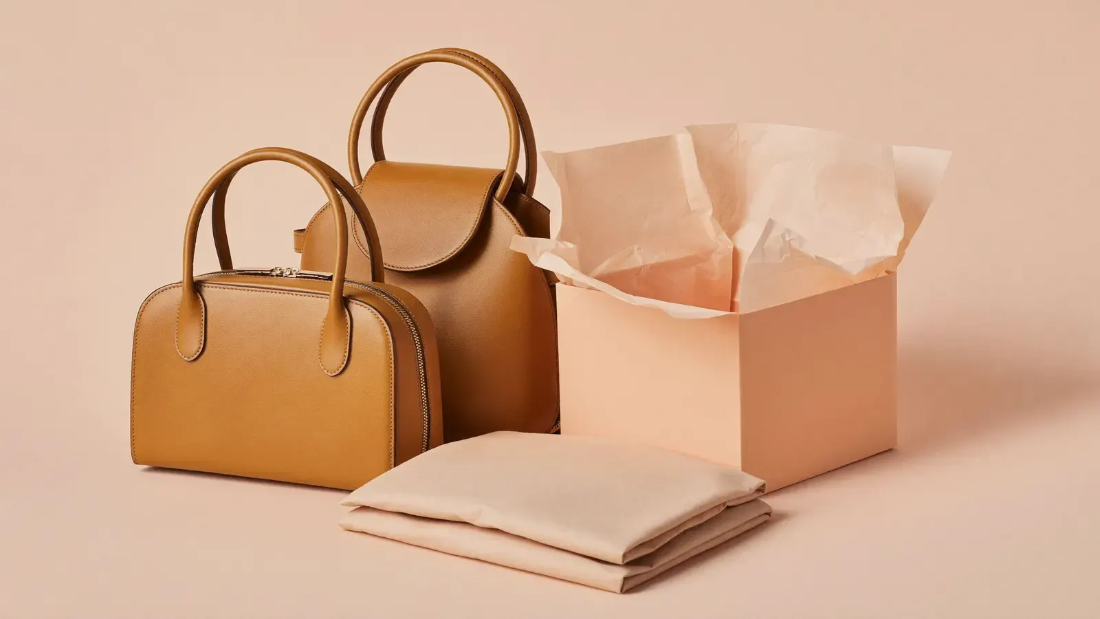 The kit for Designer handbags, laid out on a plain background