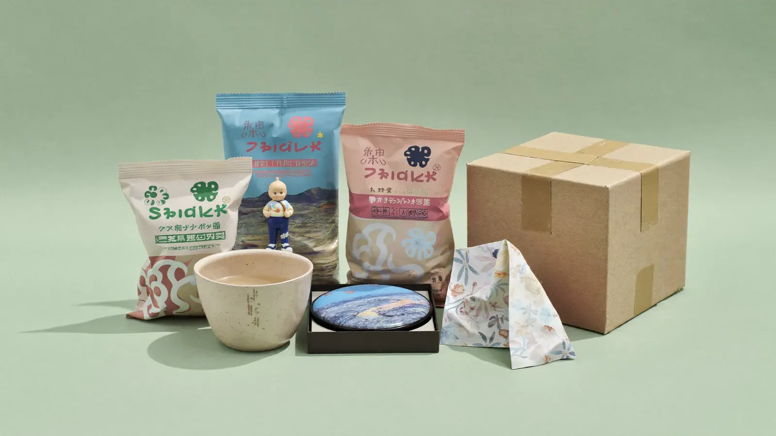 Japanese imports: the kit, photographed as a studio still life