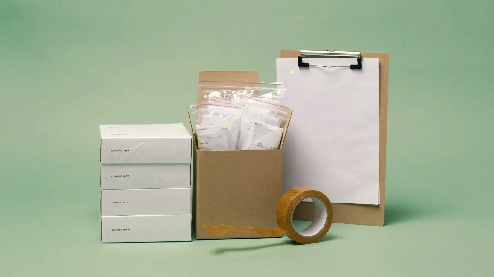 The kit for Wholesale, liquidation and pallets, laid out on a plain background