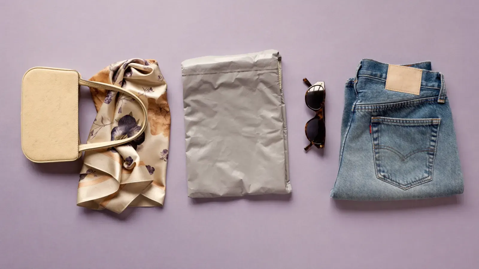 The kit for Poshmark vs Depop: Fees, buyers and what sells best, laid out on a plain background