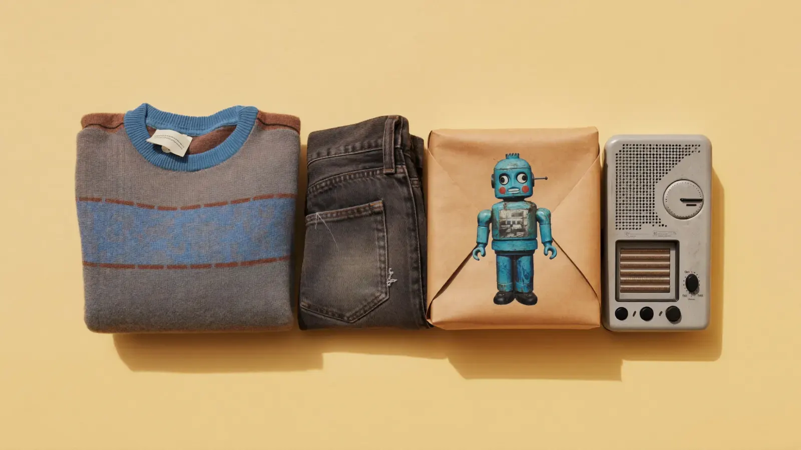 The kit for Poshmark vs Mercari: fees, shipping and what sells, laid out on a plain background