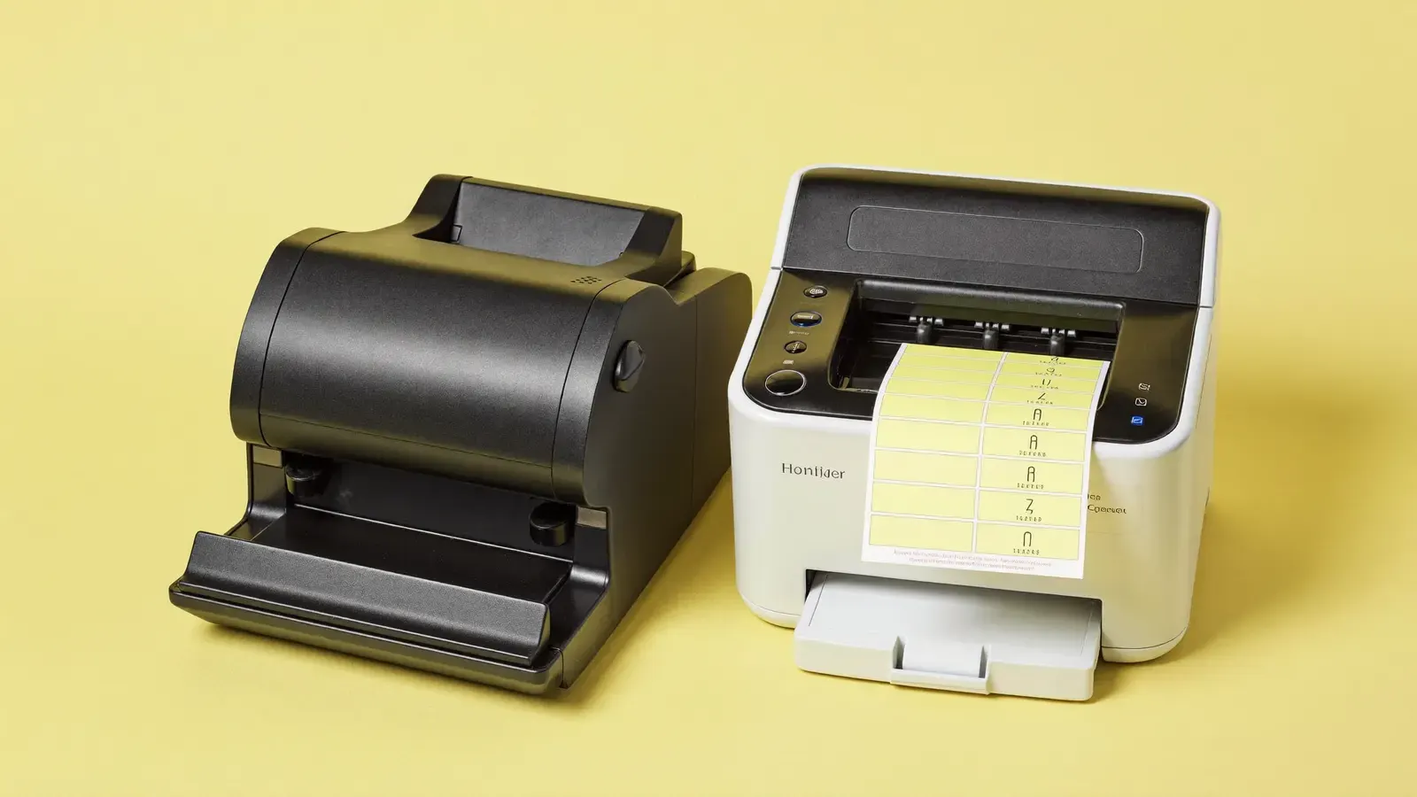 The kit for Thermal printer vs inkjet for shipping labels, laid out on a plain background
