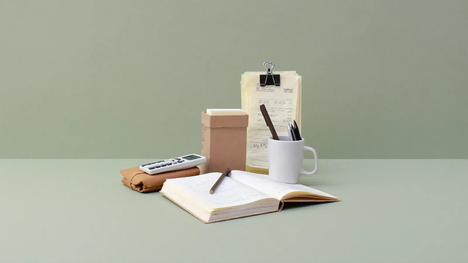 HMRC and selling online: reporting rules and records: the kit, photographed as a studio still life