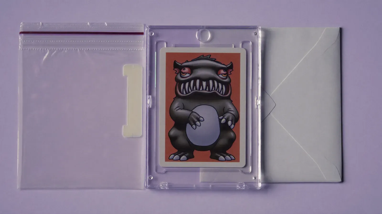 How to post Pokémon cards in the UK: the kit, photographed as a studio still life
