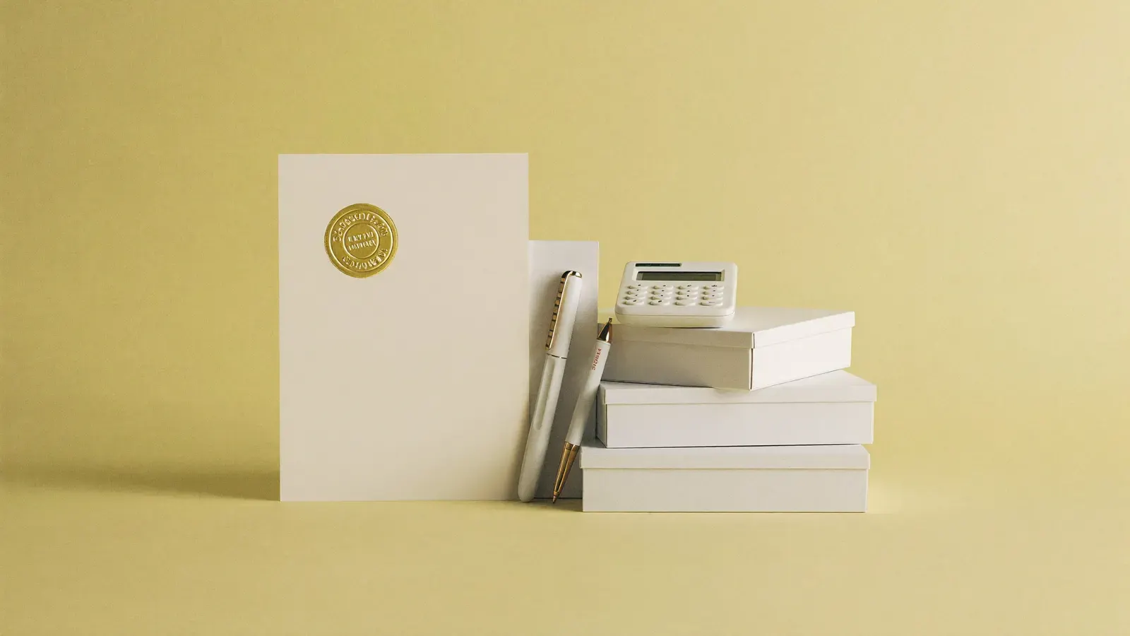 The kit for How a resale certificate works for resellers, laid out on a plain background
