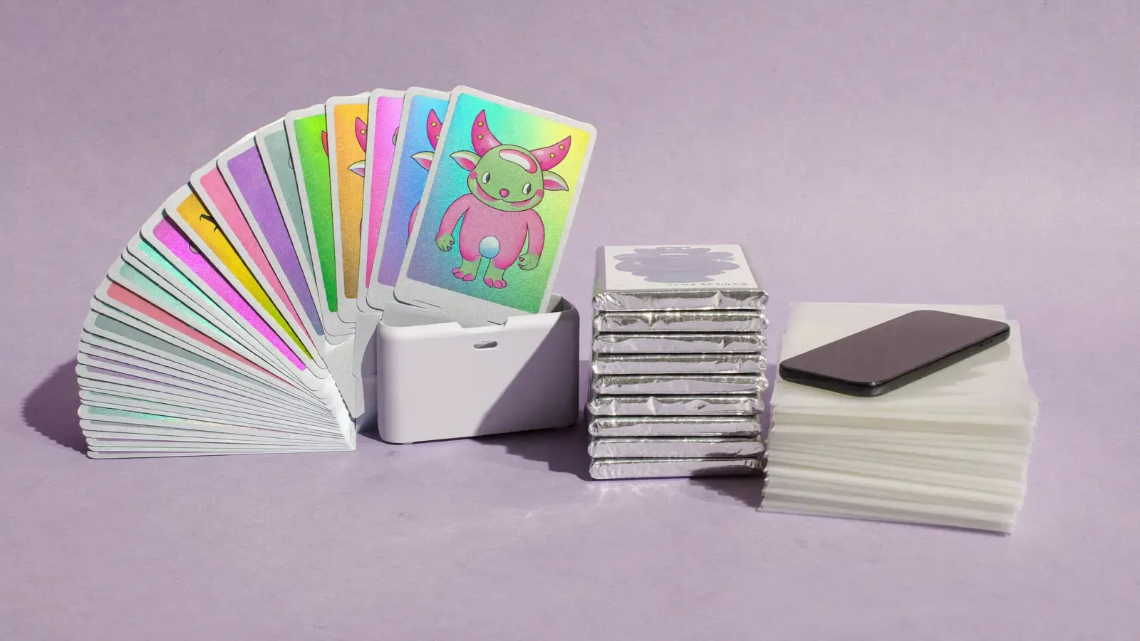 How to sell Pokémon cards on Whatnot: setup and kit: the kit, photographed as a studio still life