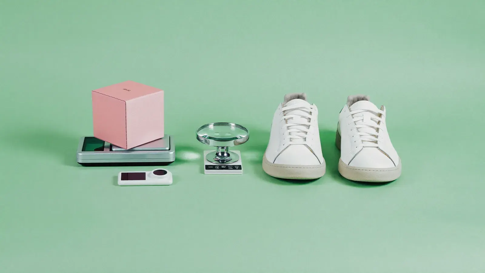 Trend reselling and spotting fakes: the kit, photographed as a studio still life