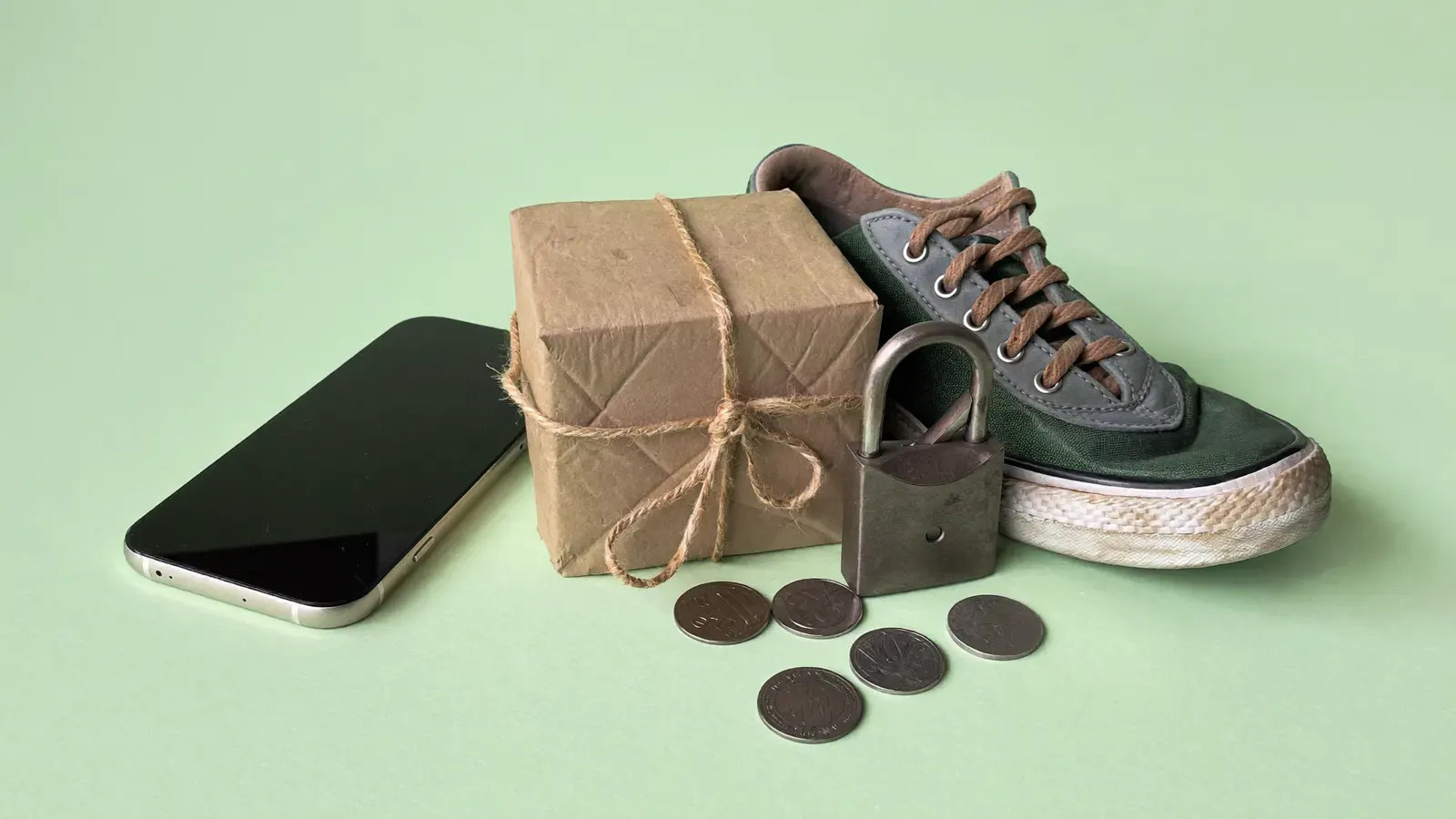 El material para Wallapop envíos: cómo vender seguro y evitar estafas, sobre un fondo liso