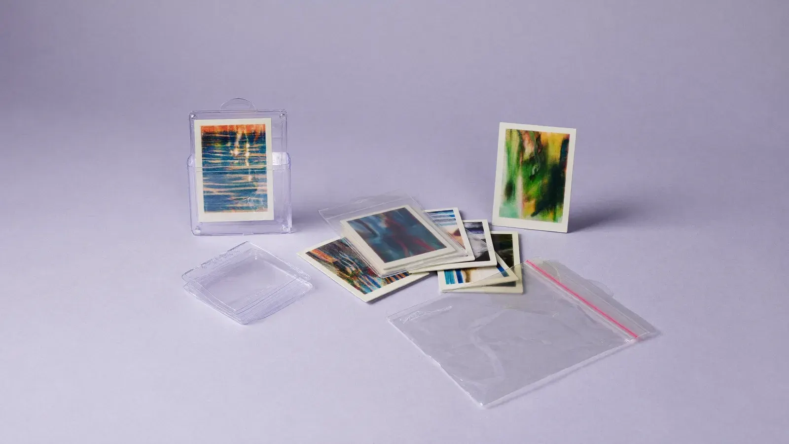 The kit for Best toploaders and card protection for shipping, laid out on a plain background