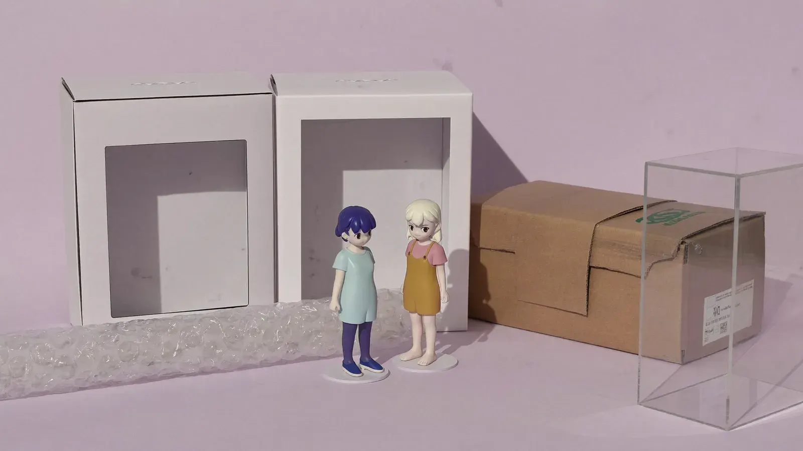 Anime figure garage for TikTok Shop and eBay: the kit, photographed as a studio still life