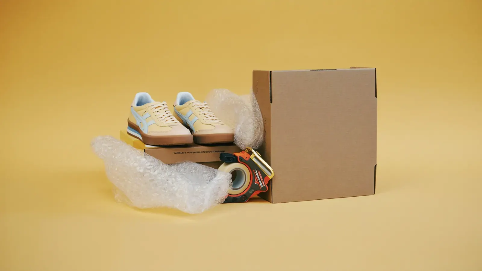 Trainer reselling setup for a small room: the kit, photographed as a studio still life