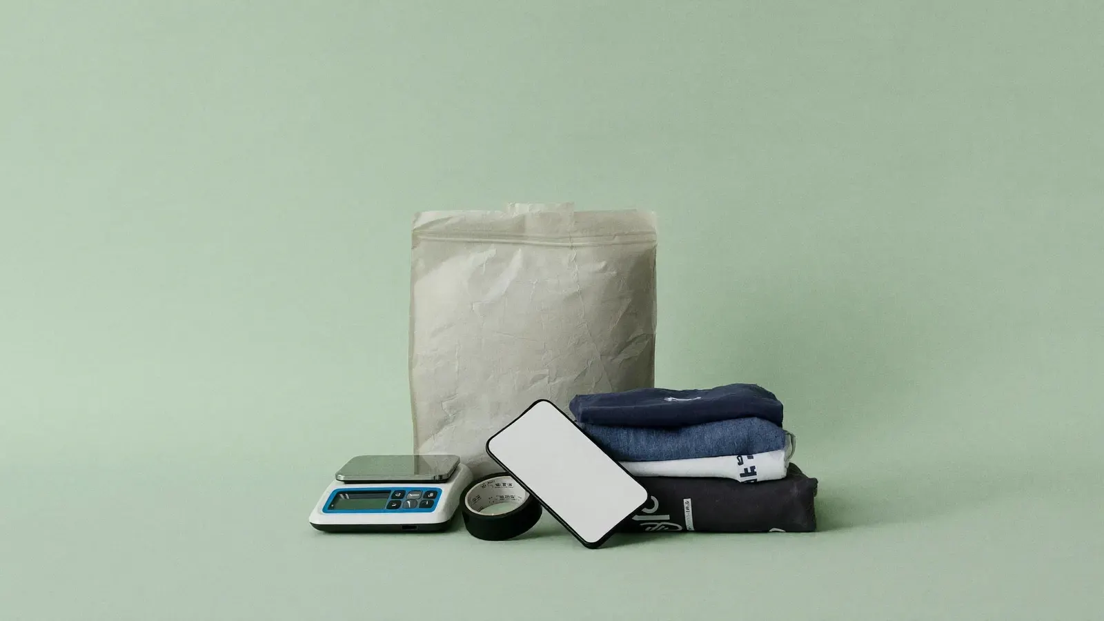 Start selling on Vinted for under £100: the kit, photographed as a studio still life